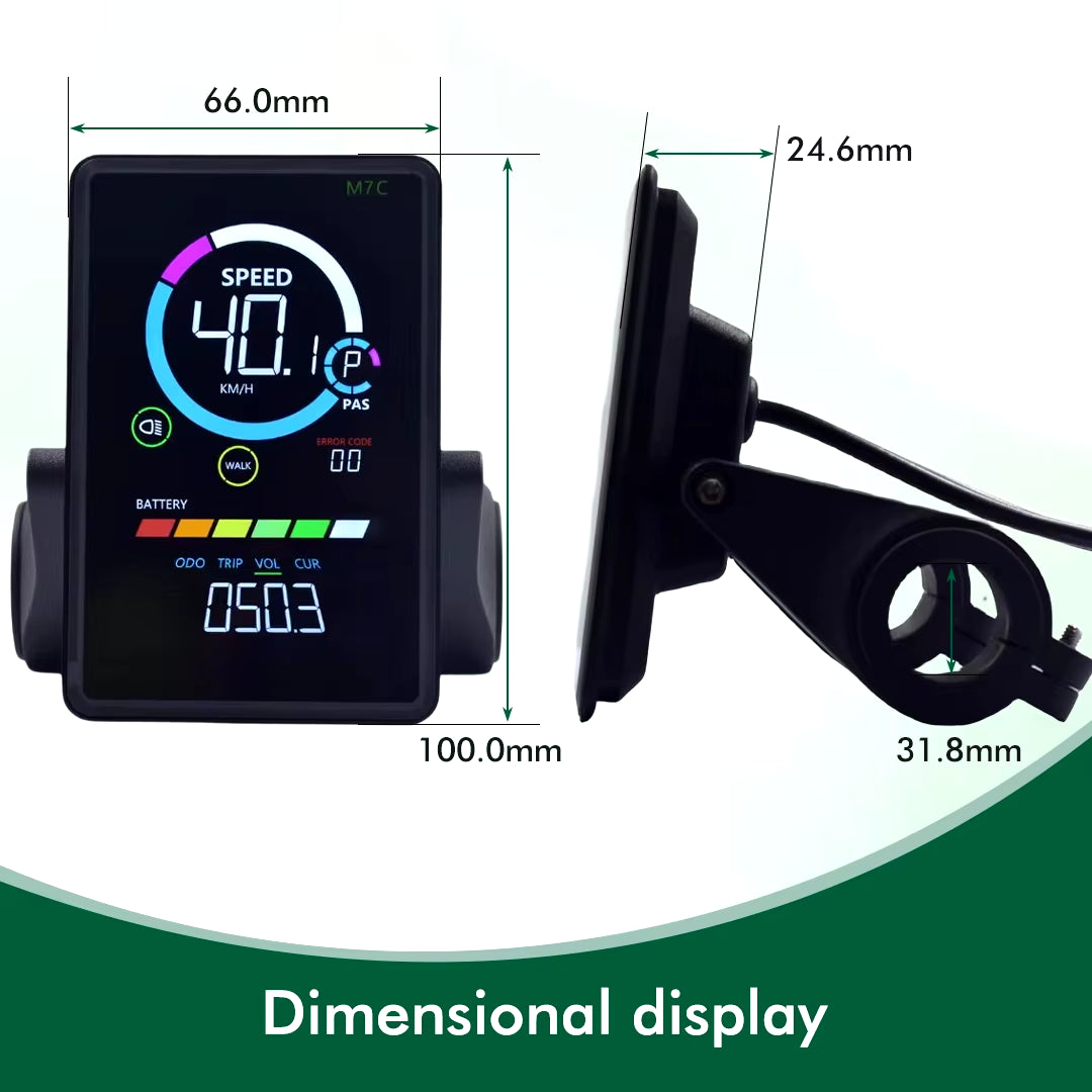  E-Bike LCD Colourful Display Meter USB Port